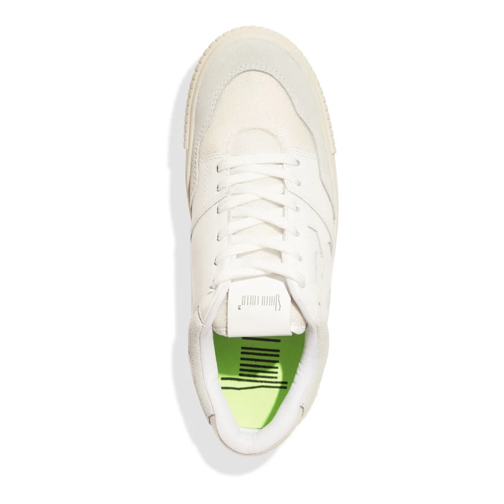 Tênis Masculino Couro Camurça Off White E Cinza - vista 3 de 4
