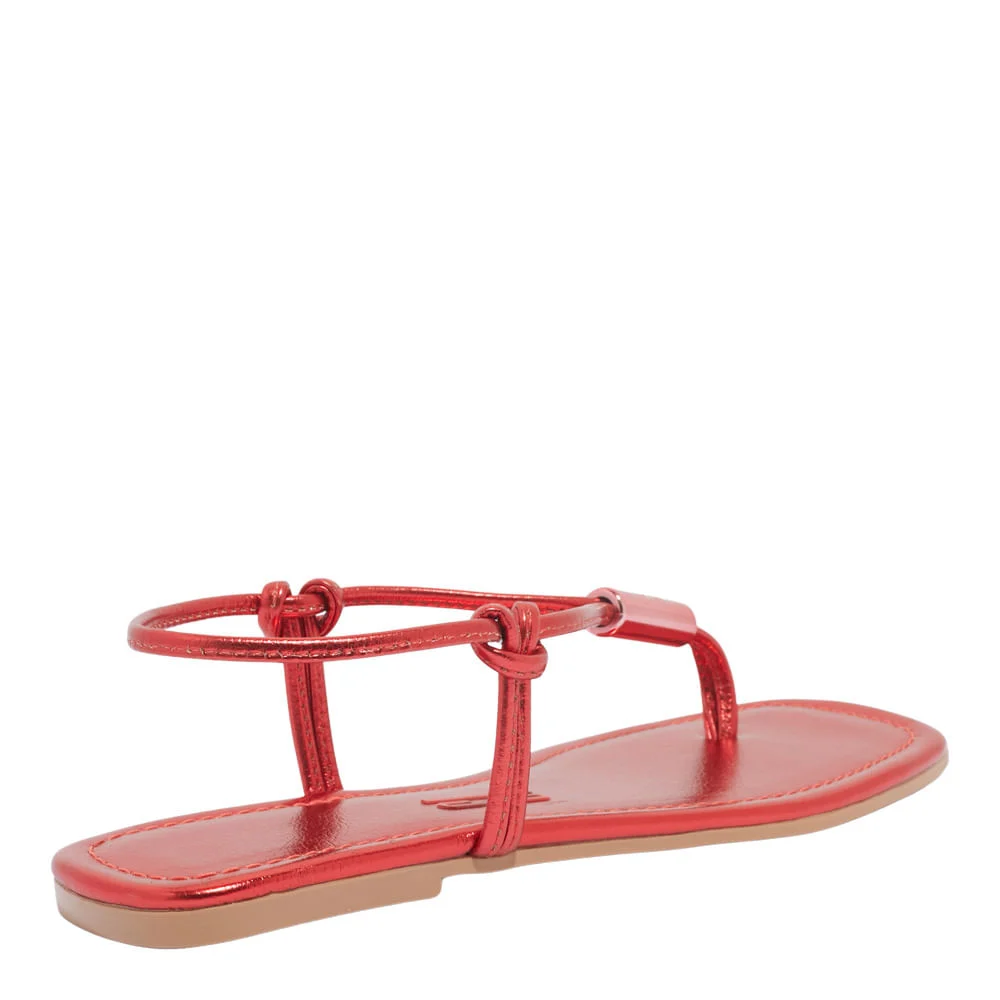 Rasteira Napa Floater Metalizada Vermelho - vista 4 de 4