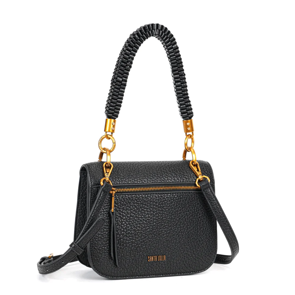 Bolsa Preta Floater Texturizado Alça Trançada - vista 2 de 6