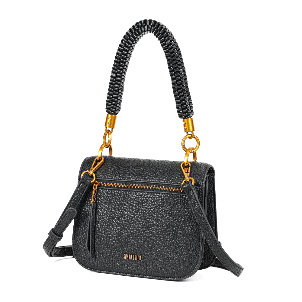 Bolsa Preta Floater Texturizado Alça Trançada - vista 3 de 6