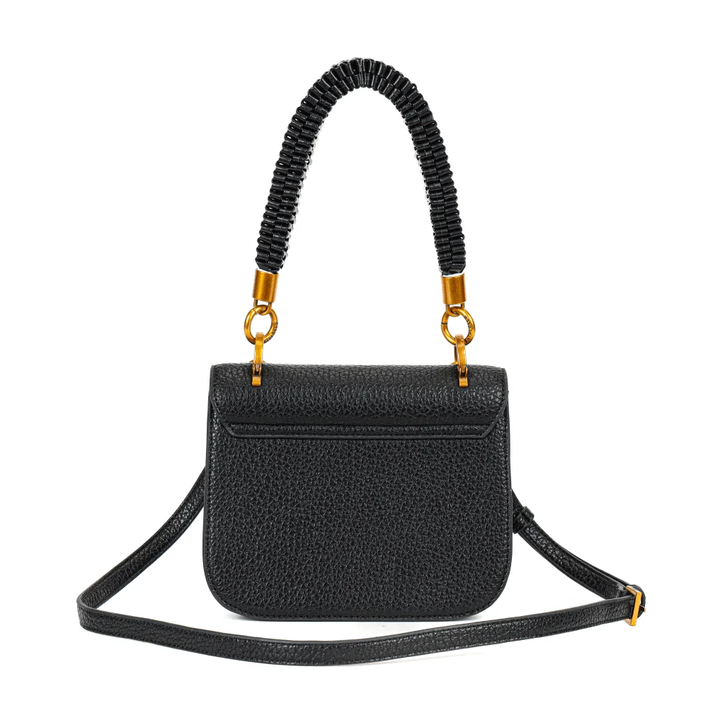 Bolsa Preta Floater Texturizado Alça Trançada - vista 5 de 6