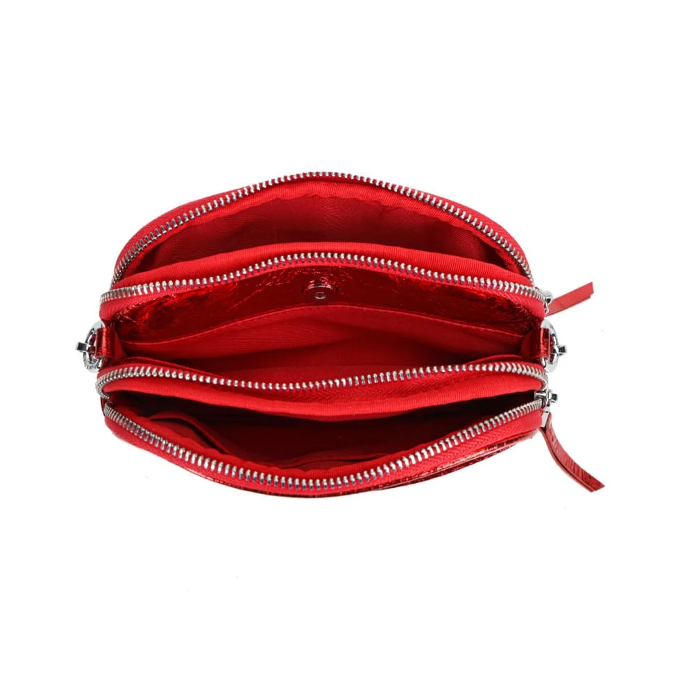 Bolsa Metalizado Crinkle Vermelha Divisórias - vista 8 de 9