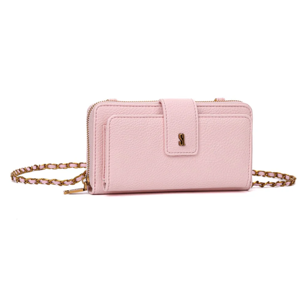 Bolsa Carteira Floater Rosa Alça Corrente Transversal - vista 2 de 7