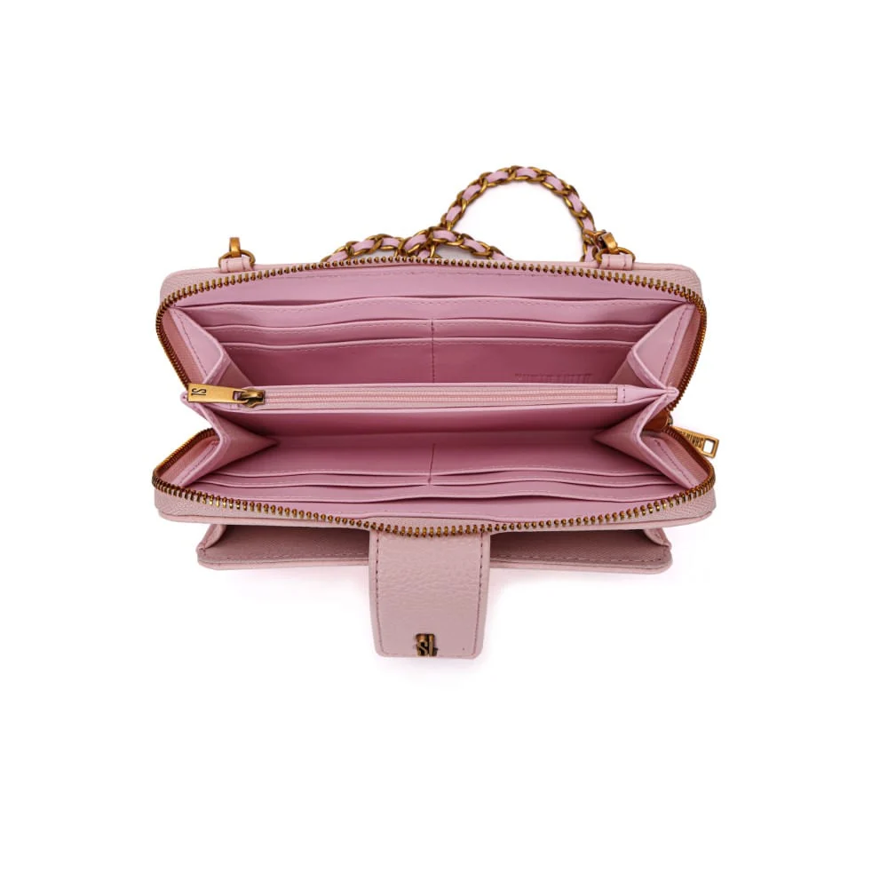 Bolsa Carteira Floater Rosa Alça Corrente Transversal - vista 4 de 7