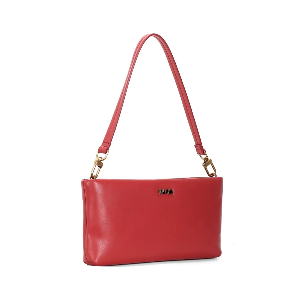 Bolsa Clutch Soft Vermelha Alça De Ombro - vista 2 de 3