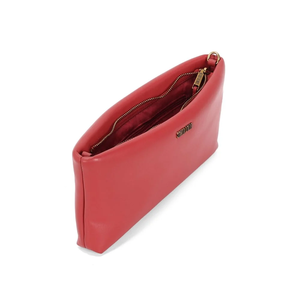 Bolsa Clutch Soft Vermelha Alça De Ombro - vista 3 de 3