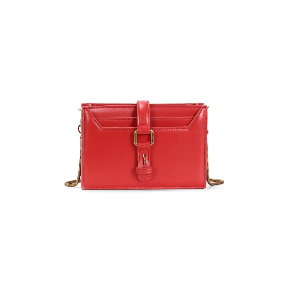 Bolsa Carteira Soft Vermelha Alça De Ombro - vista 2 de 4