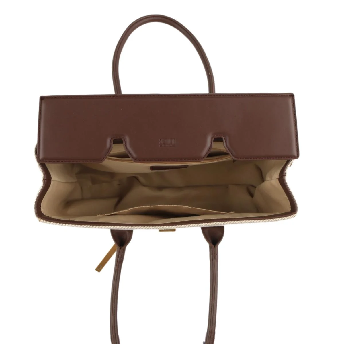 Bolsa Tote Palha Tramado Marrom Cocoa - vista 4 de 5
