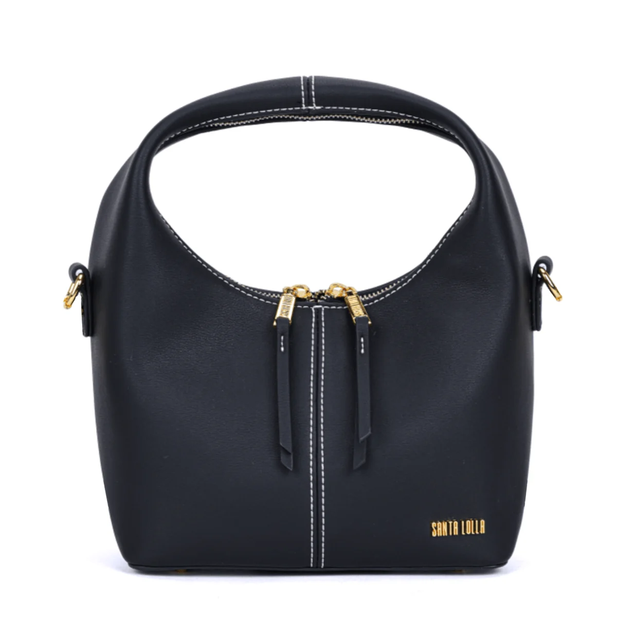 Bolsa Hobo Soft Preta Alça Transversal Removível - vista 1 de 7