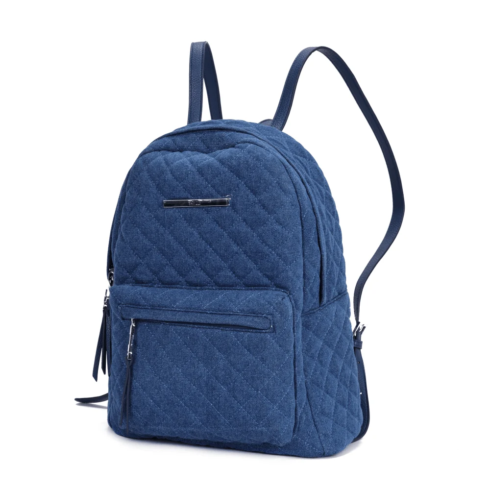 Mochila Grande Jeans Azul - vista 3 de 6