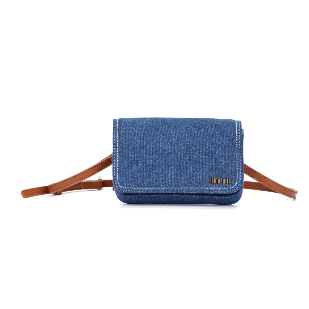 Bolsa Pequena Jeans Azul Alça Transversal - vista 2 de 6