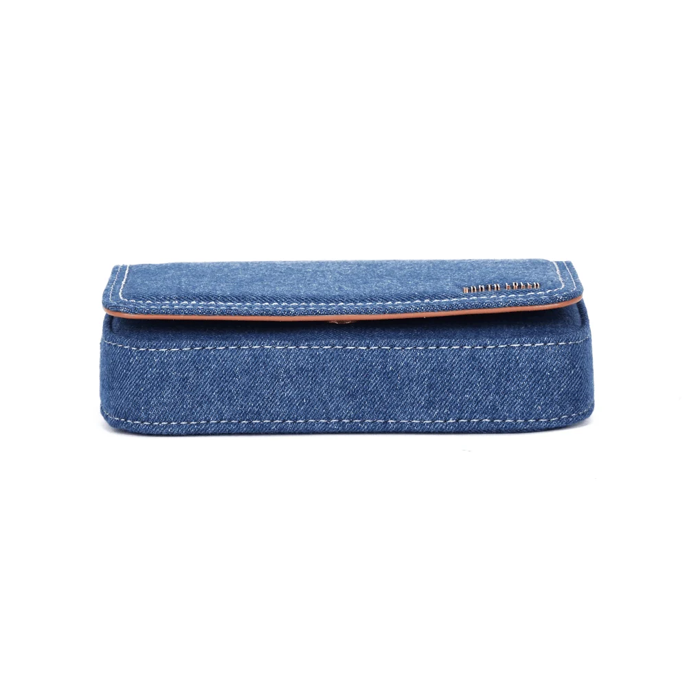 Bolsa Pequena Jeans Azul Alça Transversal - vista 5 de 6