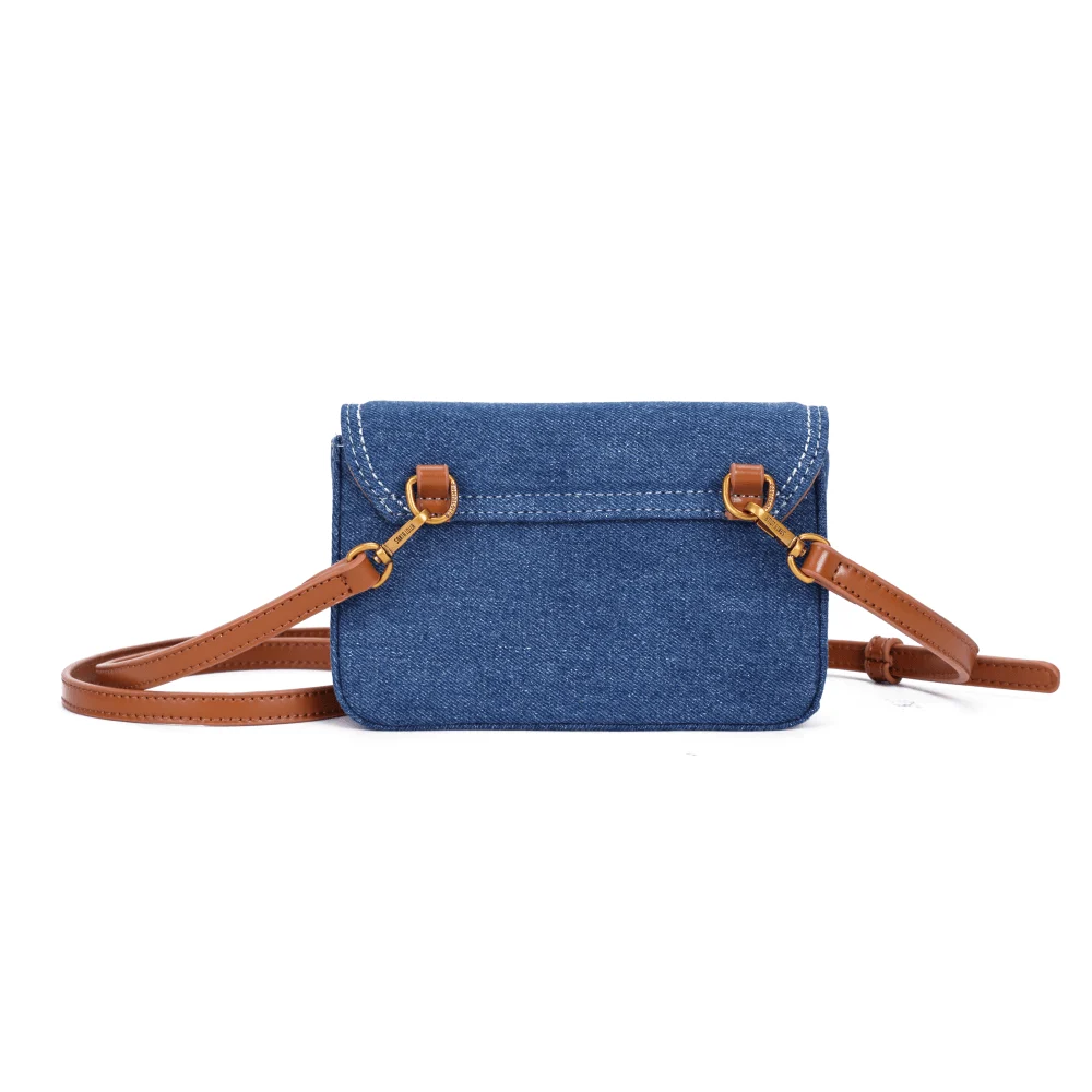 Bolsa Pequena Jeans Azul Alça Transversal - vista 6 de 6