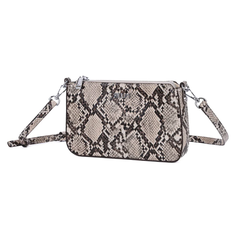 Bolsa Pequena Estampa Animal Print Cobra Alça Transversal - vista 2 de 6