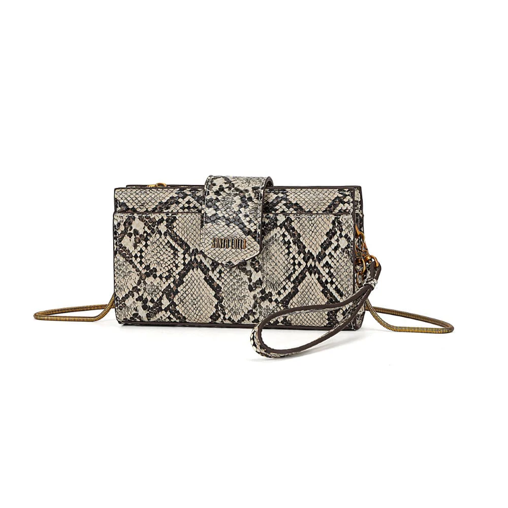 Bolsa Carteira Estampa Animal Print Cobra Alça de Ombro - vista 3 de 7