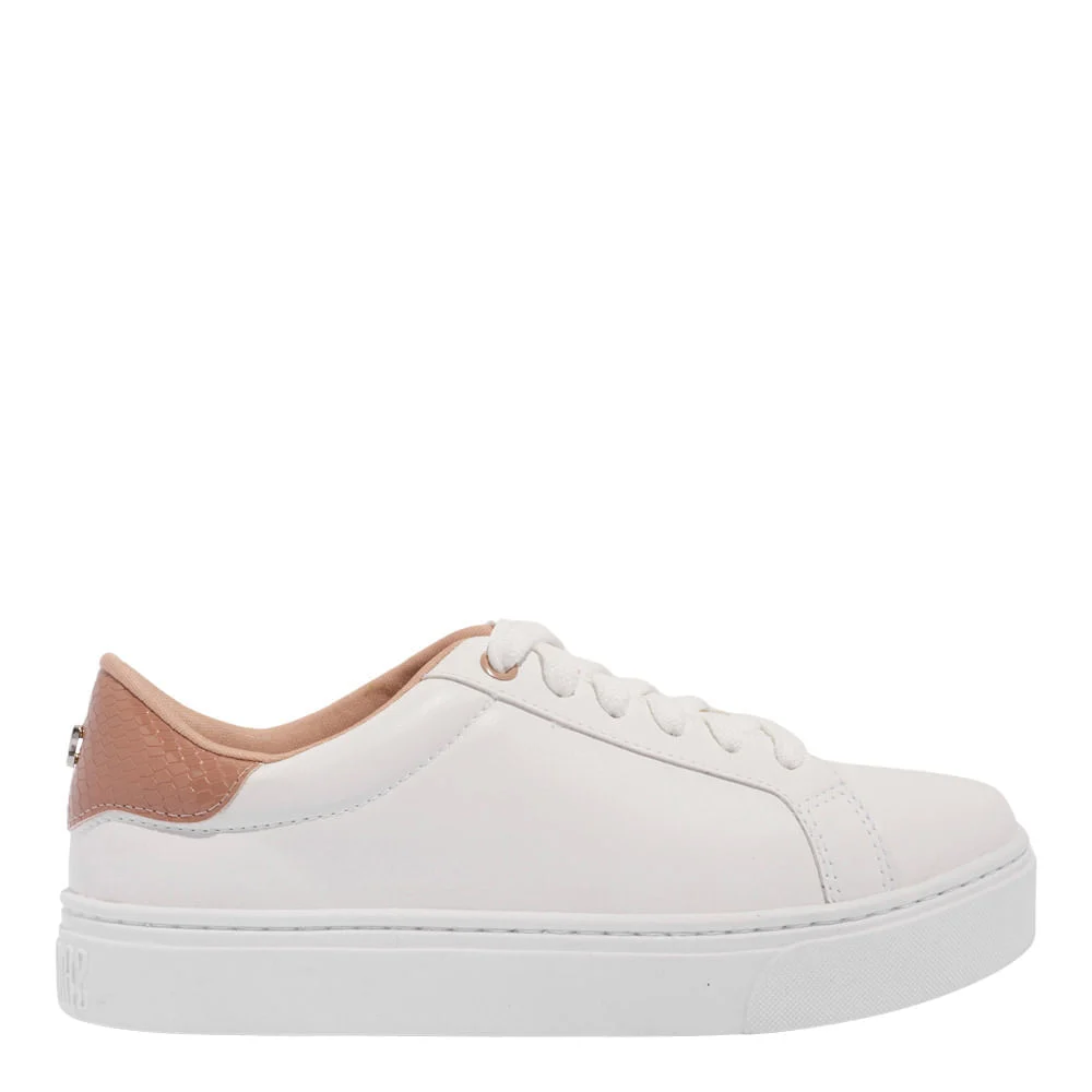 Tênis Floater Lux Branco E Rosa Recortes - vista 1 de 5