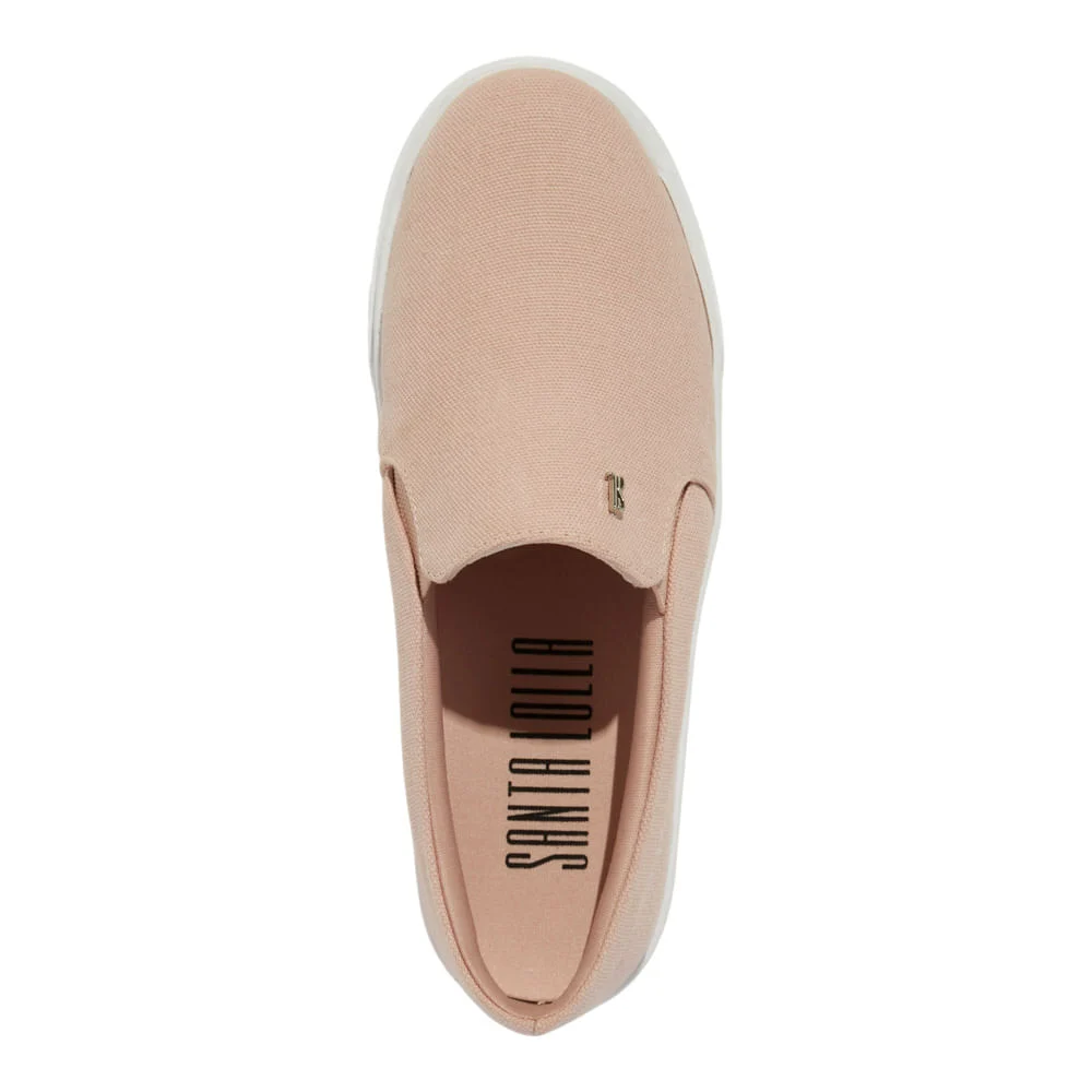 Tênis Slip On Lona Rosê - vista 3 de 5