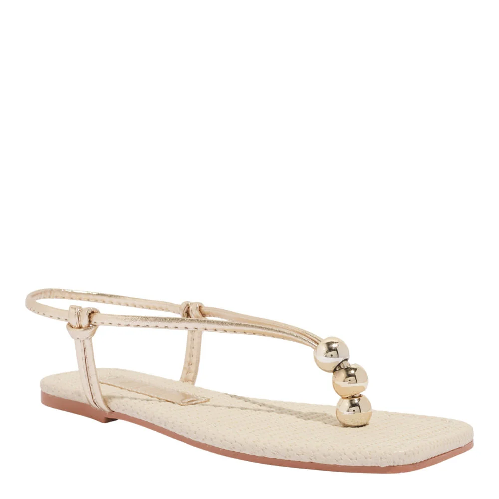 Rasteira napa soft ouro light - vista 2 de 4
