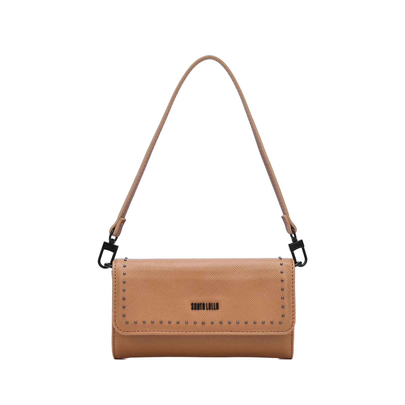 Bolsa Carteira Pequena Risco Caramelo Alça De Ombro - vista 1 de 4
