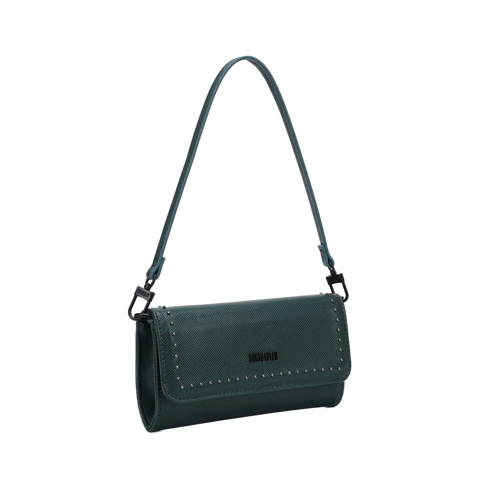 Bolsa Carteira Pequena Risco Verde Alça De Ombro - vista 2 de 4