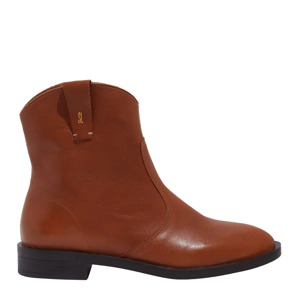 Bota Couro Nobre Soft  Cano Curto Caramelo - vista 1 de 3
