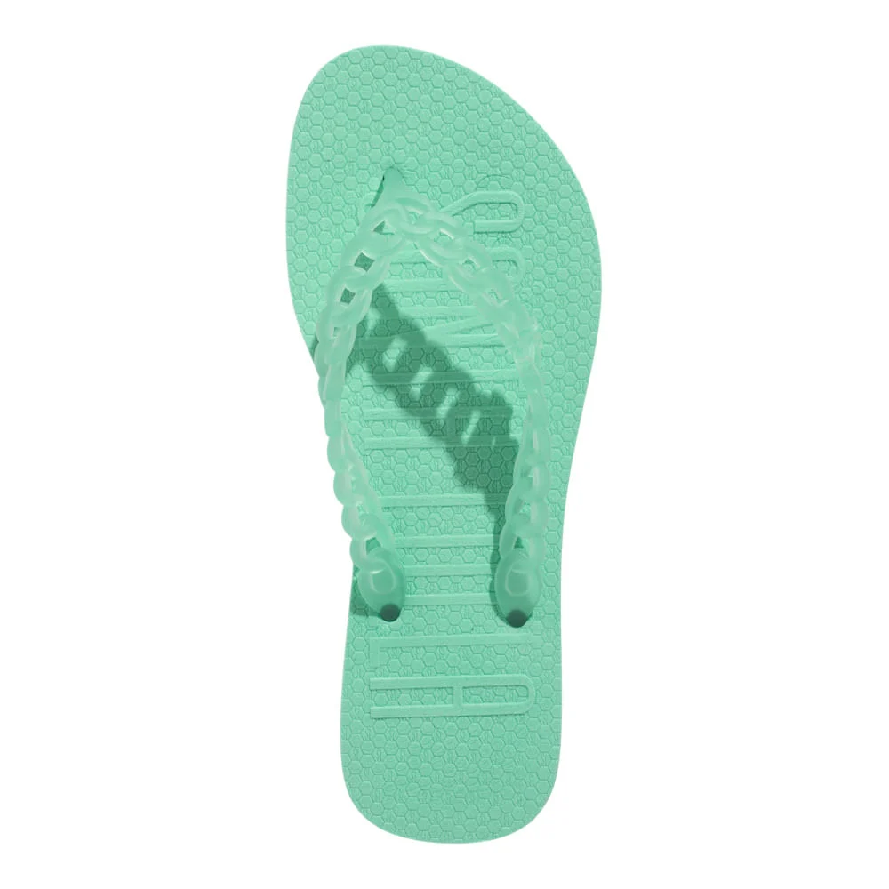 Chinelo Flip Flop Borracha Verde Mint Tira Corrente - vista 3 de 4