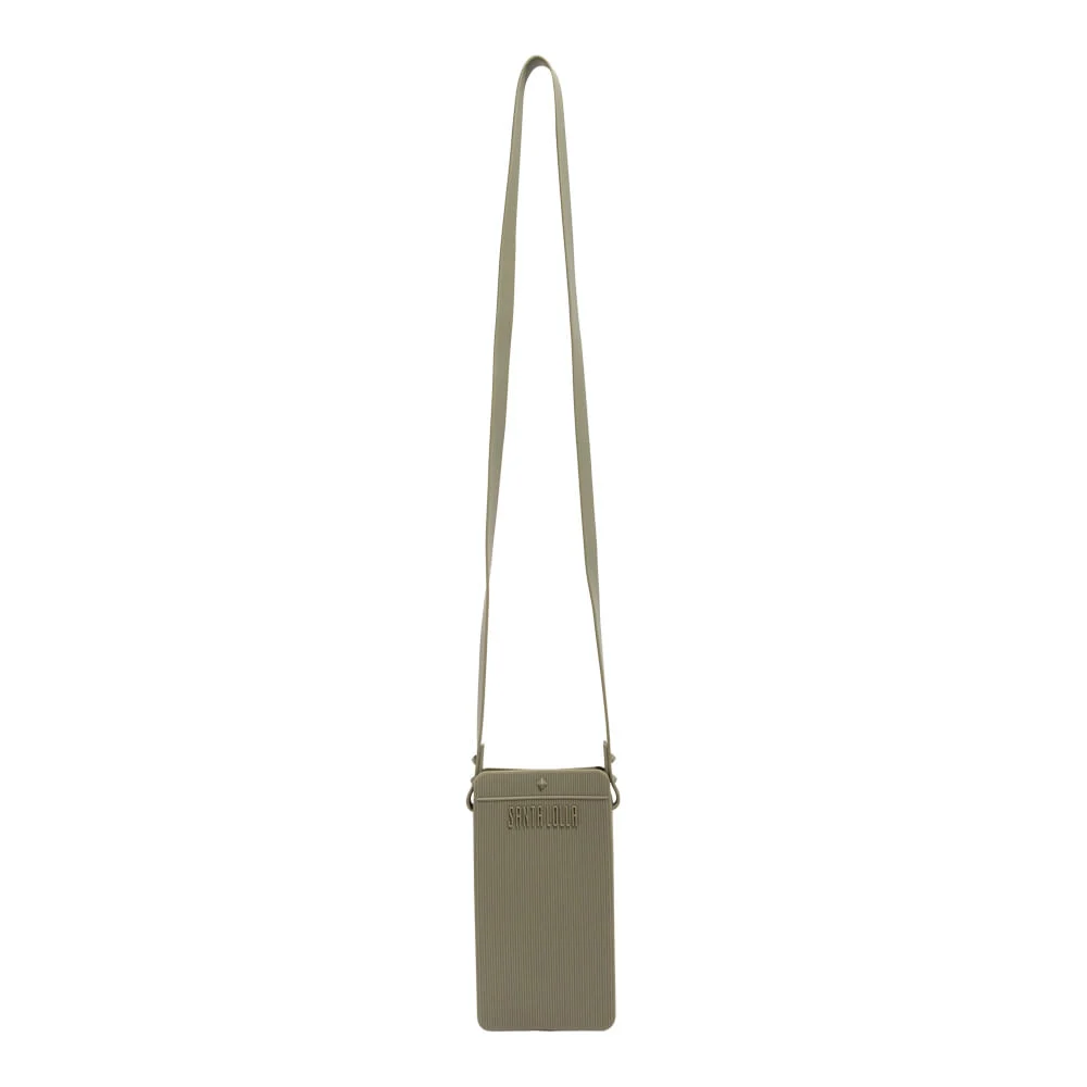 Bolsa Porta Celular Borracha Alça Transversal Verde Pistache - vista 1 de 3