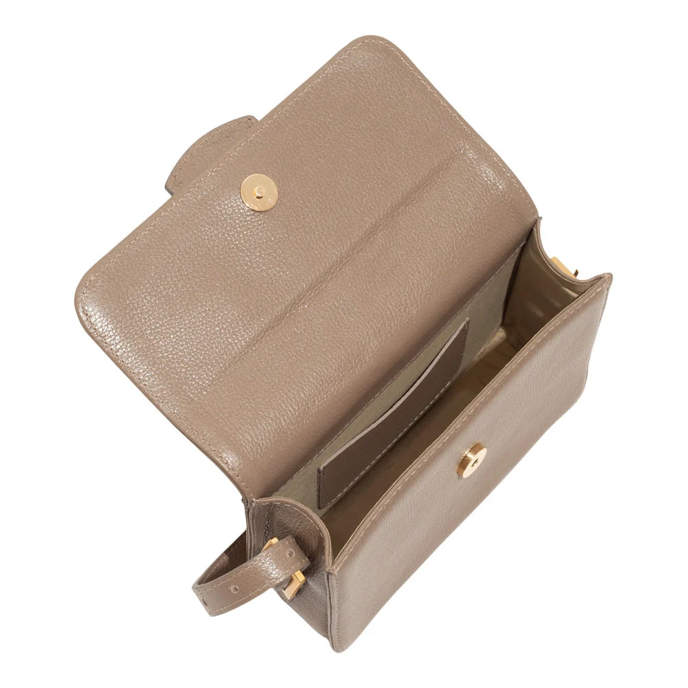 Bolsa Média Marrom Couro Floater Transversal Bridão - vista 3 de 3