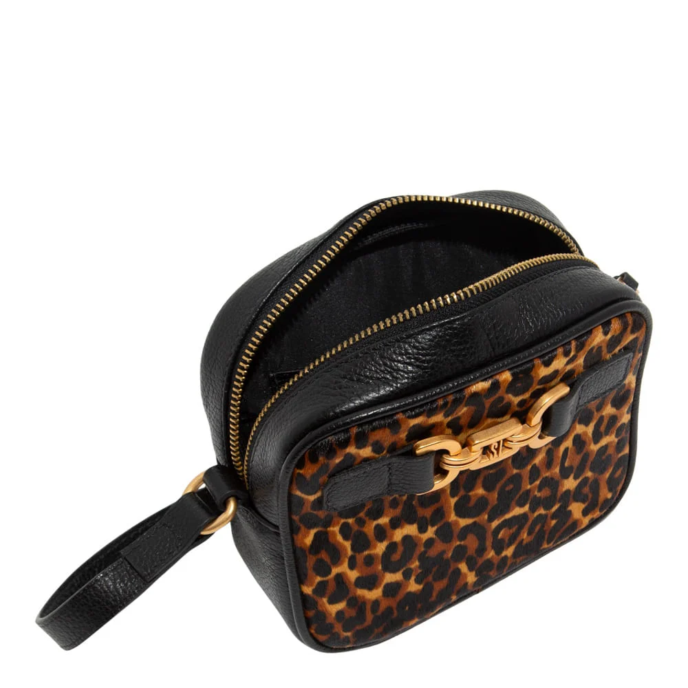 Bolsa Câmera Bag Couro Estampa Animal Print Onça - vista 3 de 3