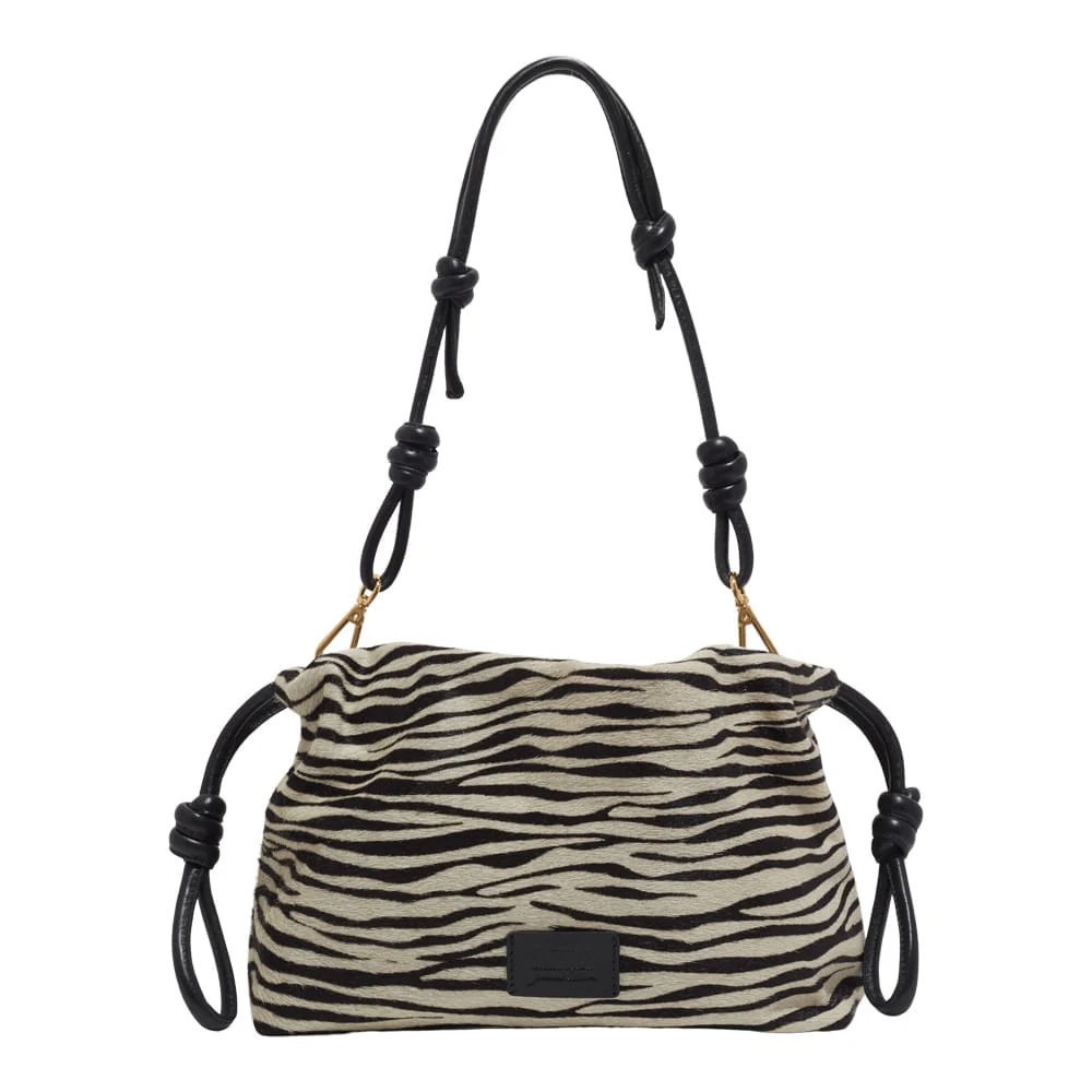 Bolsa Couro Estampa Animal Print Zebra Alça de Ombro - vista 2 de 4