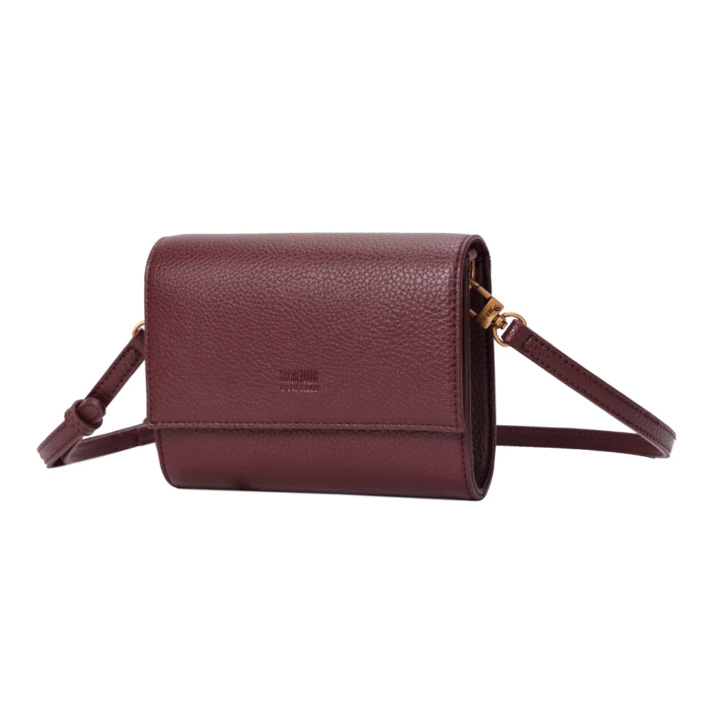 Bolsa Carteira Floater Vermelho Merlot Alça Transversal - vista 3 de 7