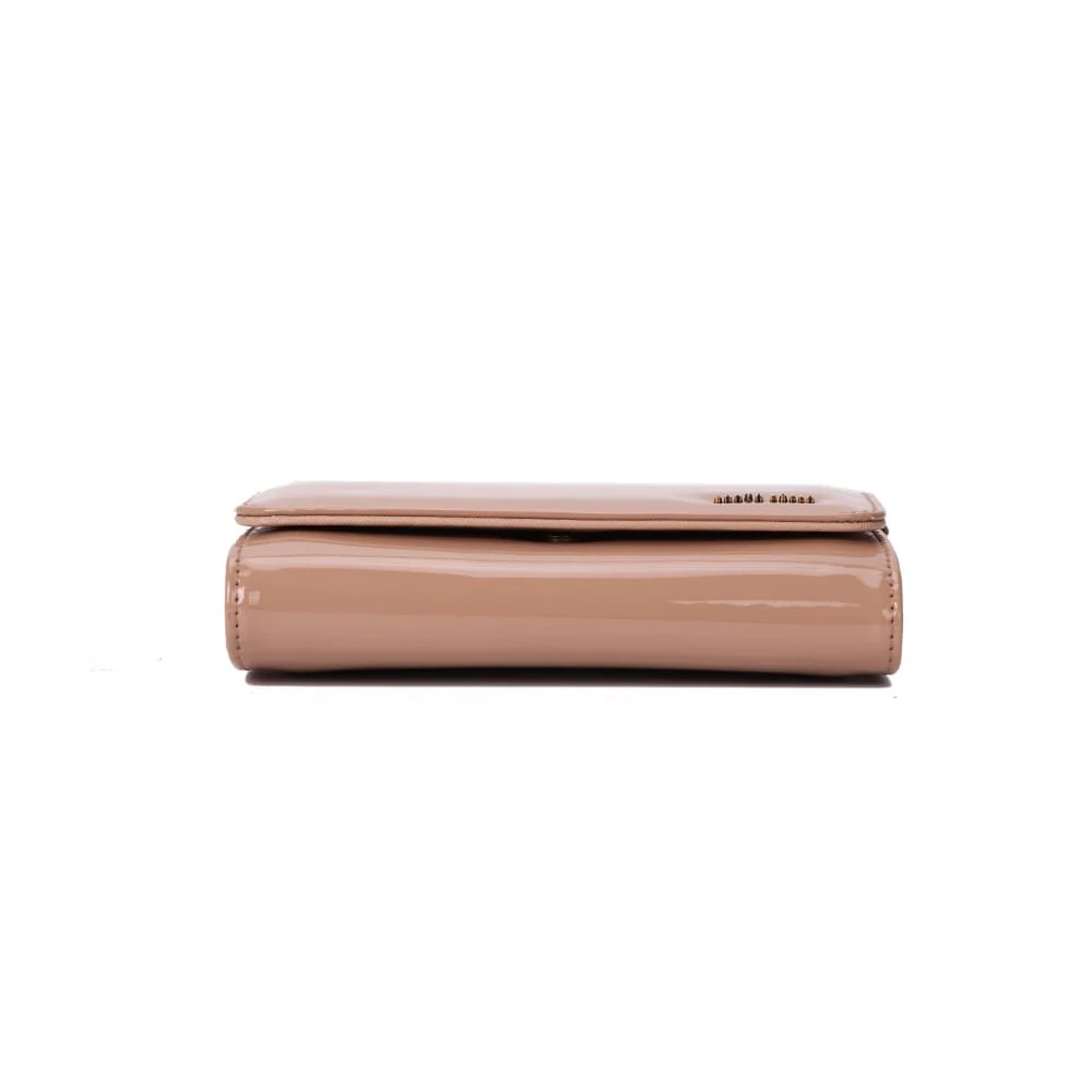 Bolsa Carteira Verniz Rose Alça De Ombro - vista 5 de 5