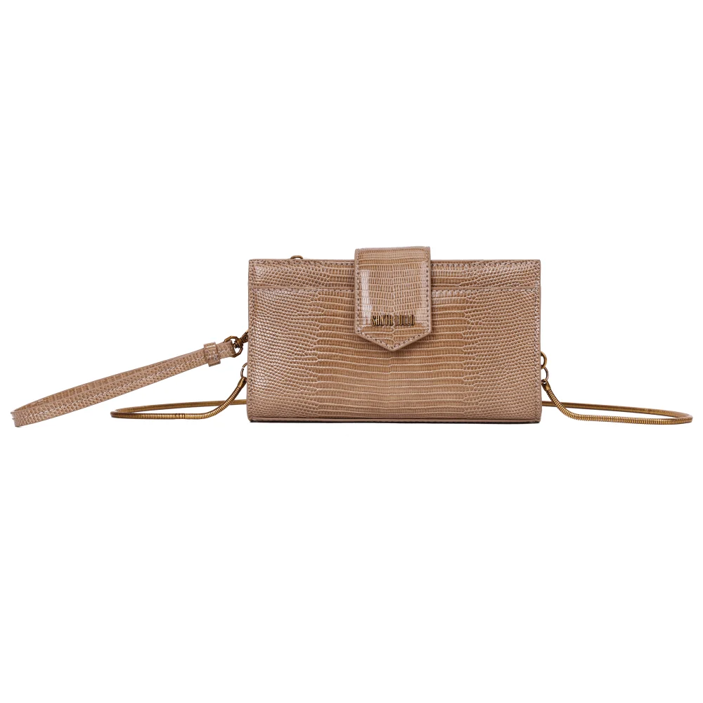 Bolsa Carteira Lizard Bege Alça De Ombro - vista 1 de 5