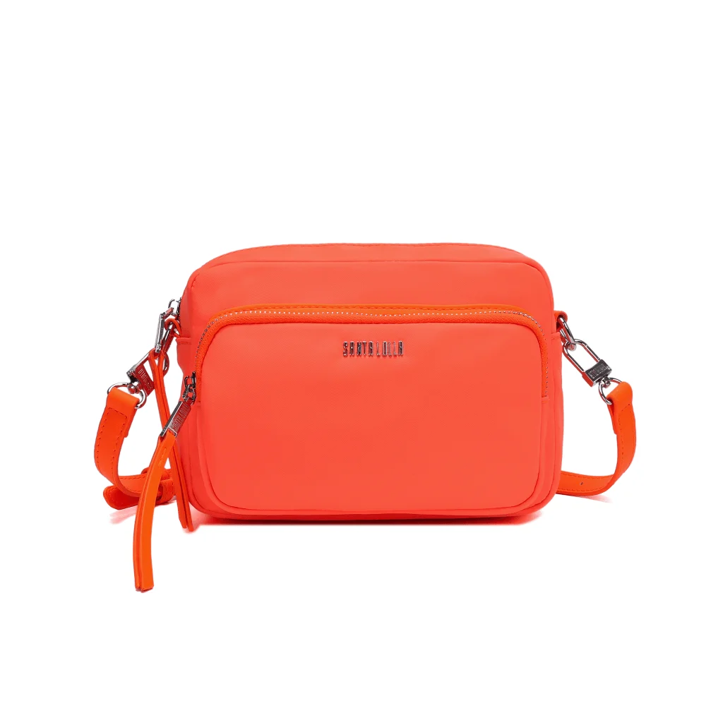 Bolsa Nylon Laranja Neon Alça Transversal - vista 1 de 5