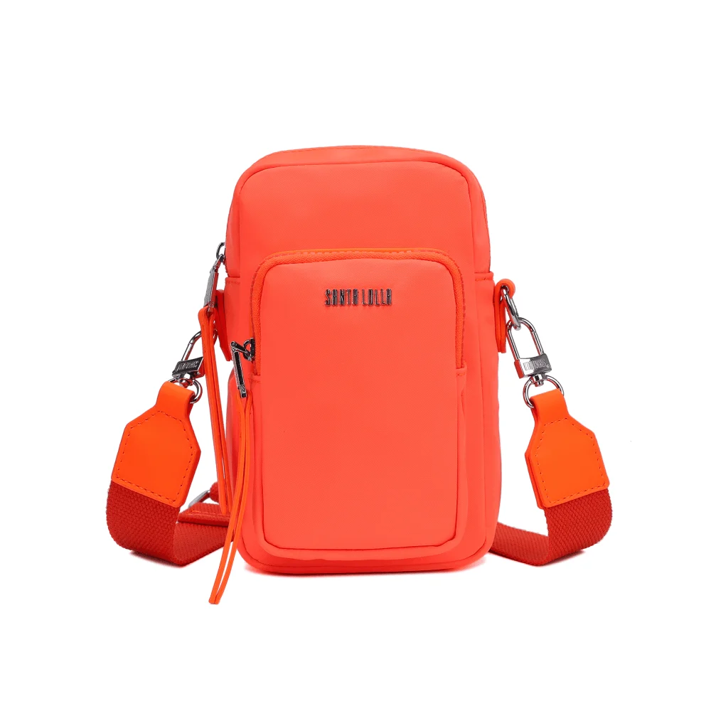 Bolsa Nylon Laranja Neon Alça Transversal - vista 1 de 5