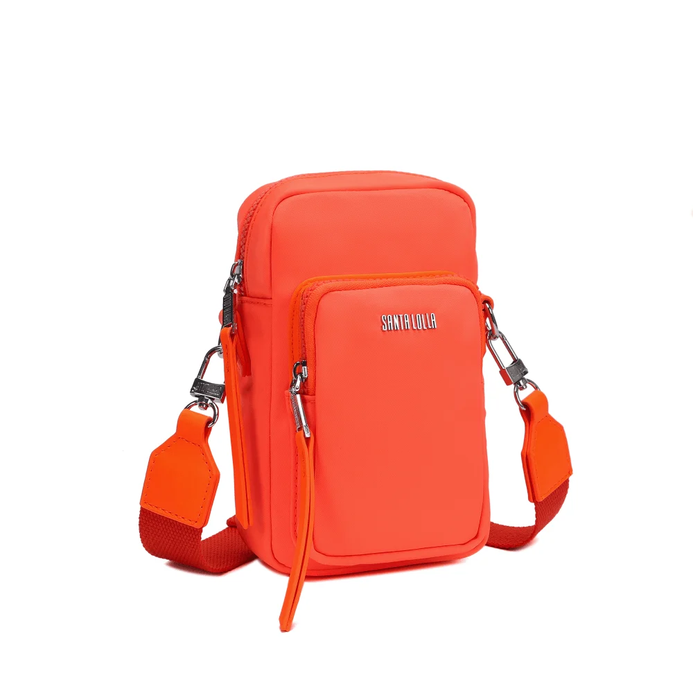 Bolsa Nylon Laranja Neon Alça Transversal - vista 2 de 5