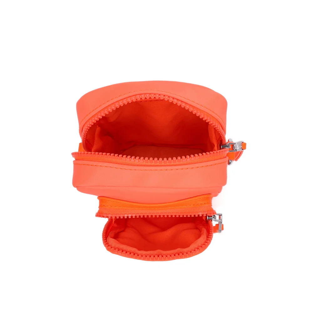 Bolsa Nylon Laranja Neon Alça Transversal - vista 5 de 5