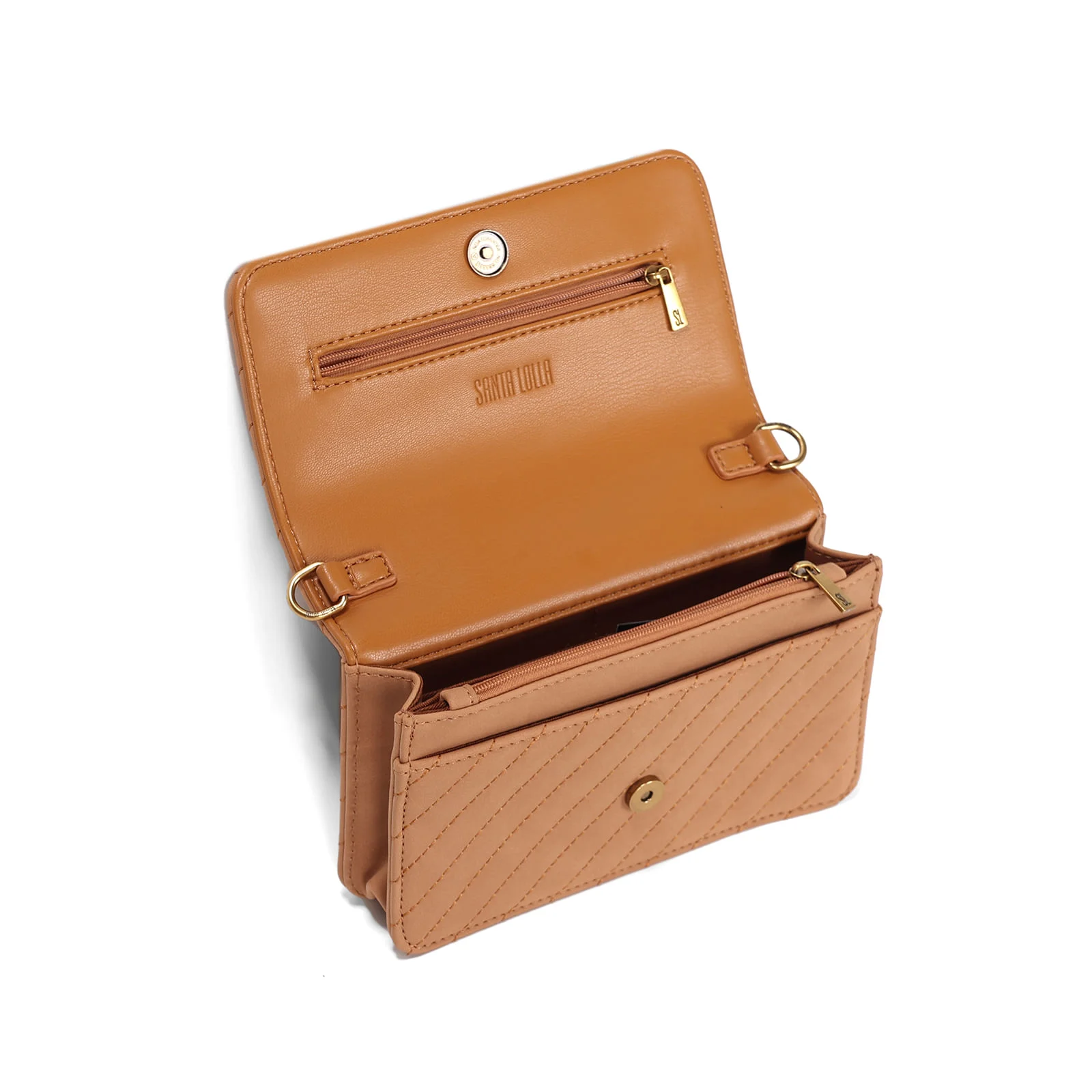 Bolsa Pequena Camurça Marrom Safari Alça Transversal - vista 3 de 3