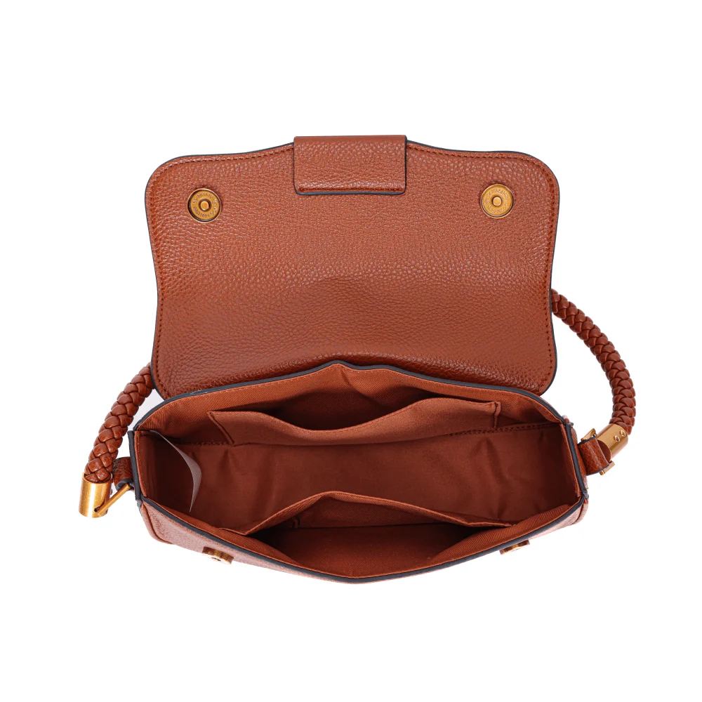 Bolsa Pequena Floater Marrom Alça De Ombro - vista 7 de 7