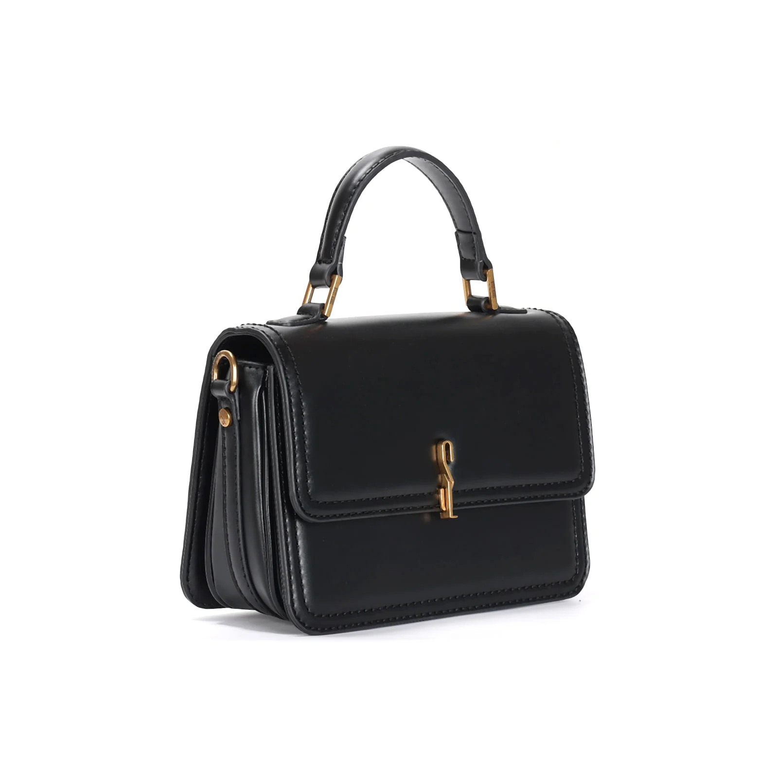 Bolsa Pequena Soft Preta Alça Transversal - vista 2 de 3