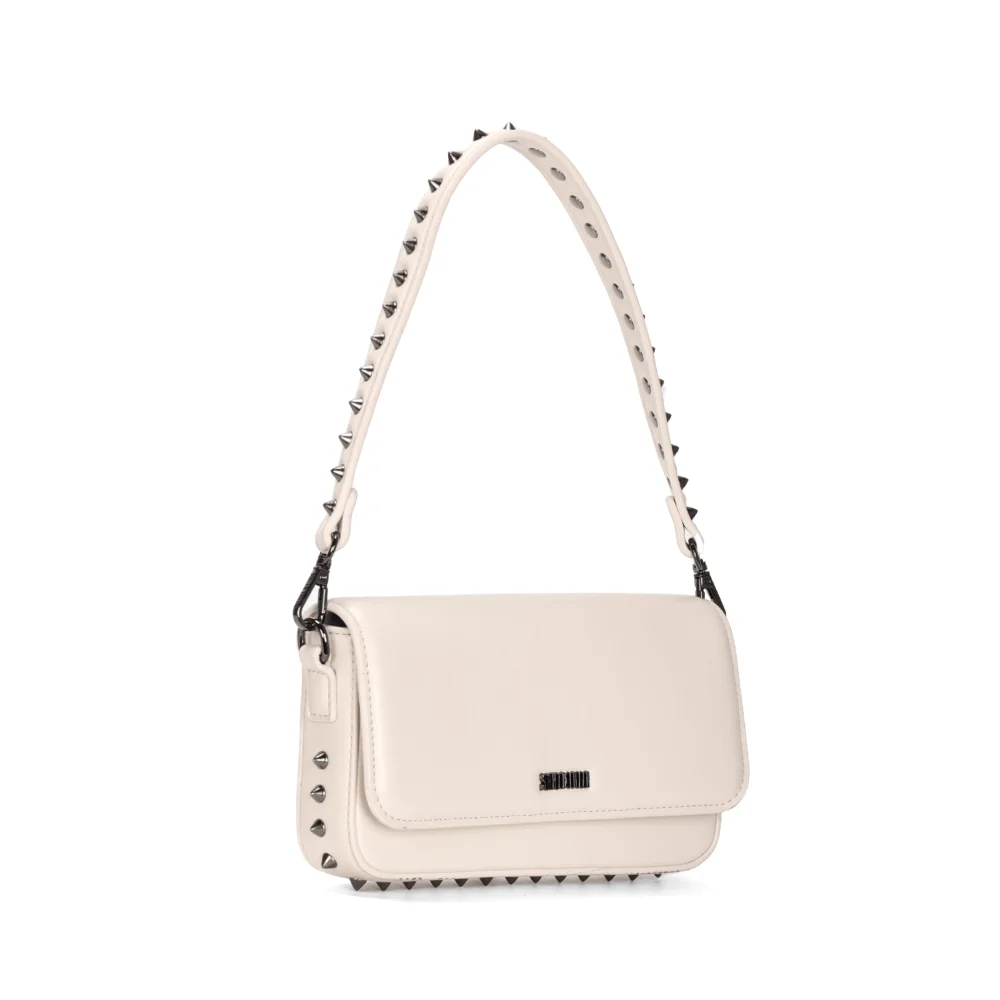 Bolsa Pequena Soft Bege Alça De Ombro - vista 3 de 4