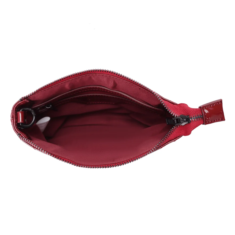 Bolsa Clutch Verniz Vermelho  Merlot Alça Transversal - vista 7 de 7