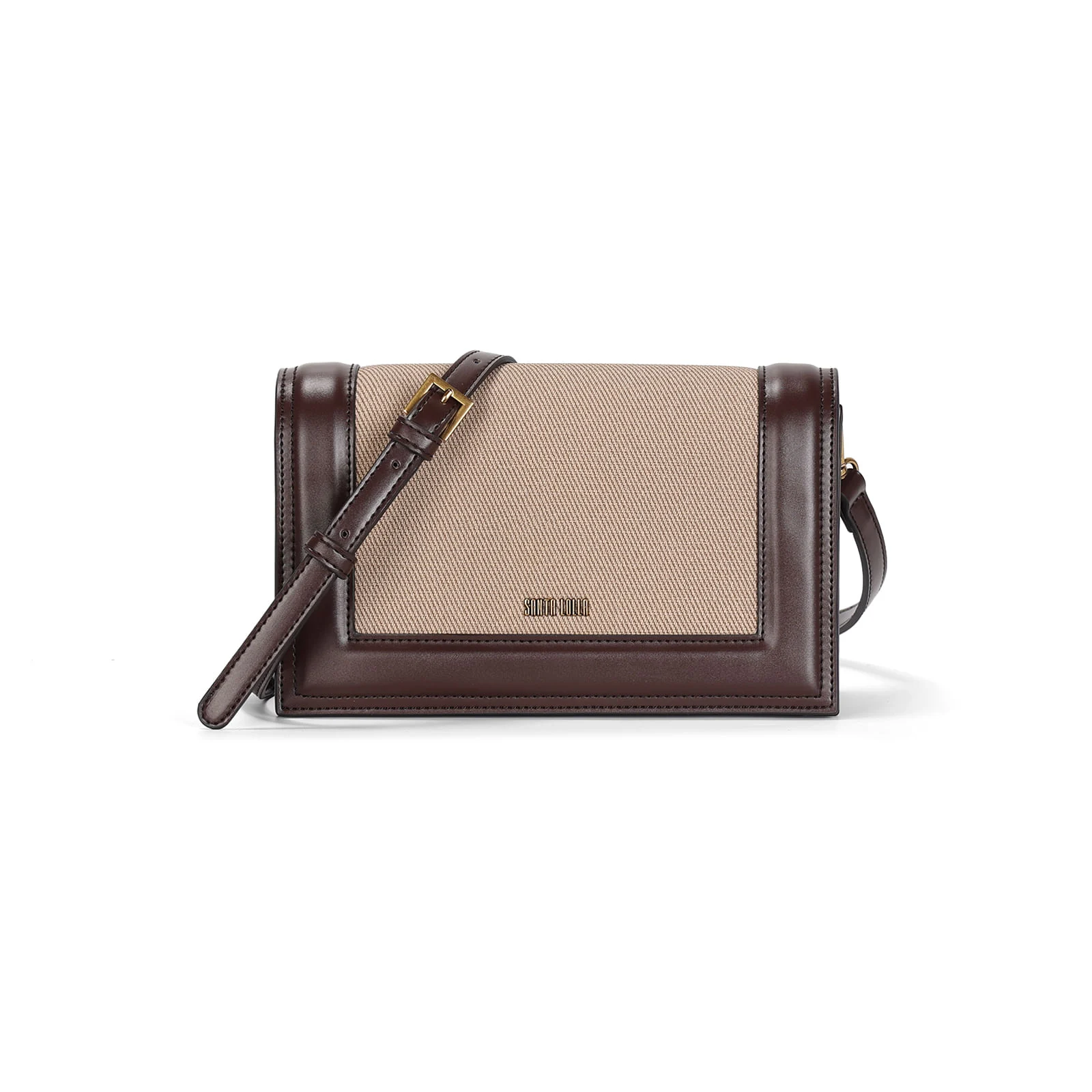 Bolsa Pequena Canvas Marrom Alça Transversal - vista 1 de 3