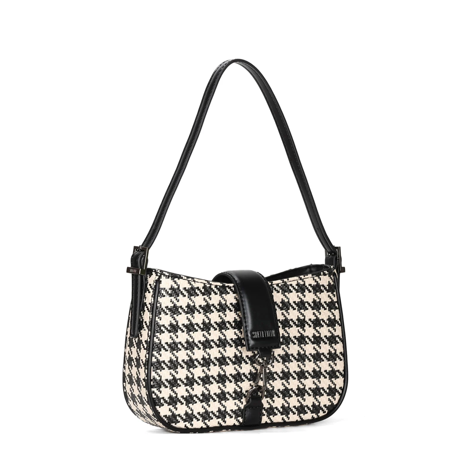 Bolsa Tramado Preta Alça De Ombro - vista 5 de 6