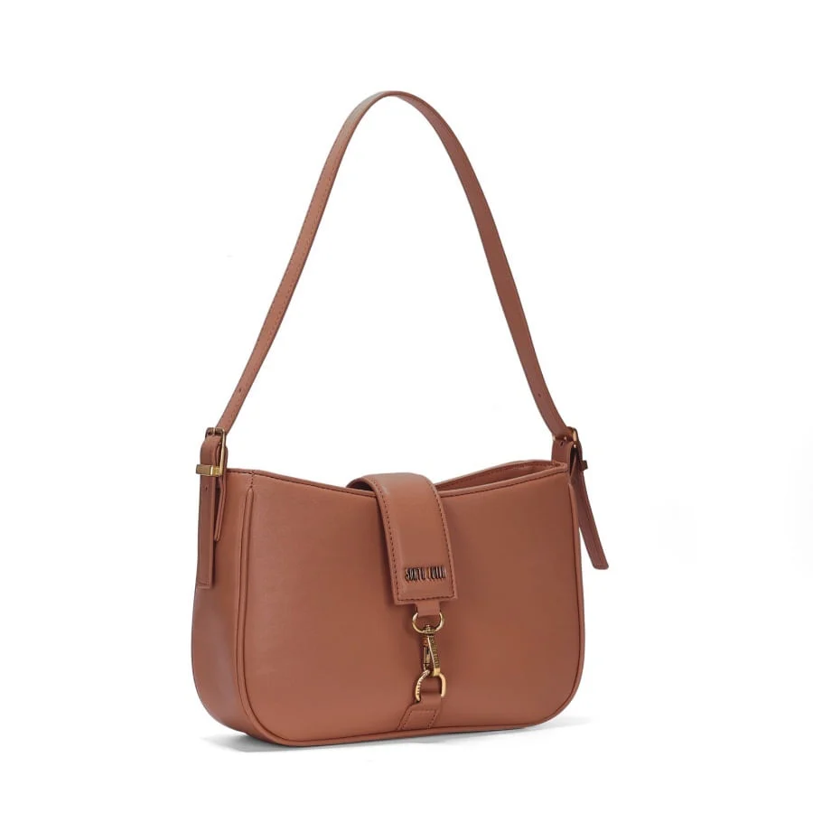 Bolsa Soft Marrom Alça De Ombro - vista 2 de 3