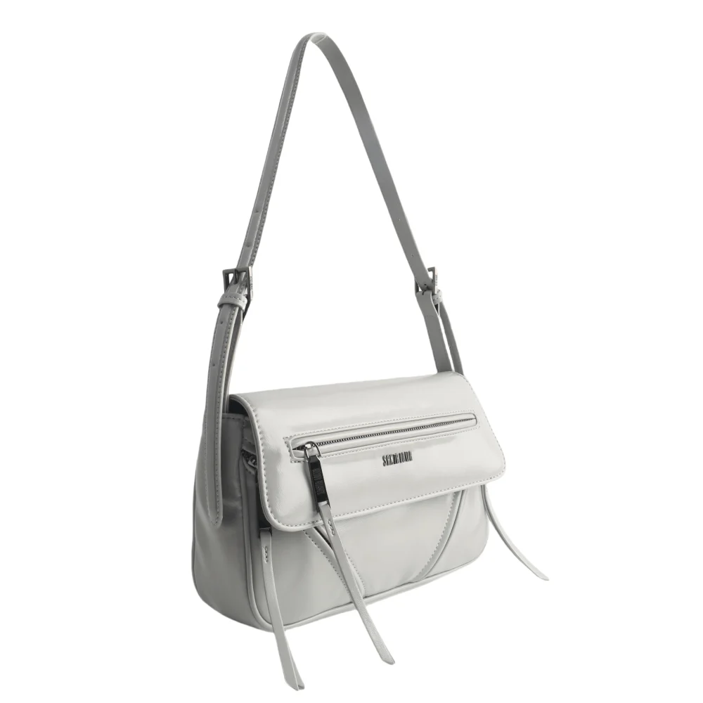 Bolsa Soft Cinza Alça De Ombro - vista 2 de 3