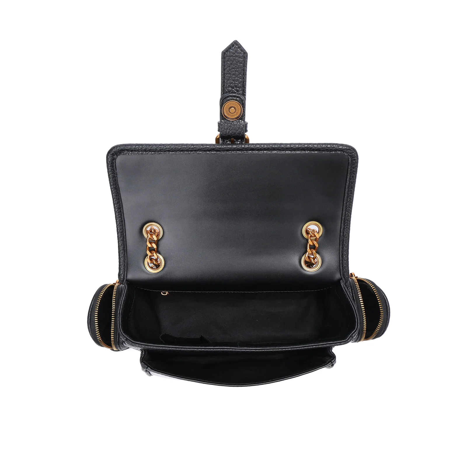 Bolsa Floater Preta Alça Corrente Dourada - vista 5 de 5