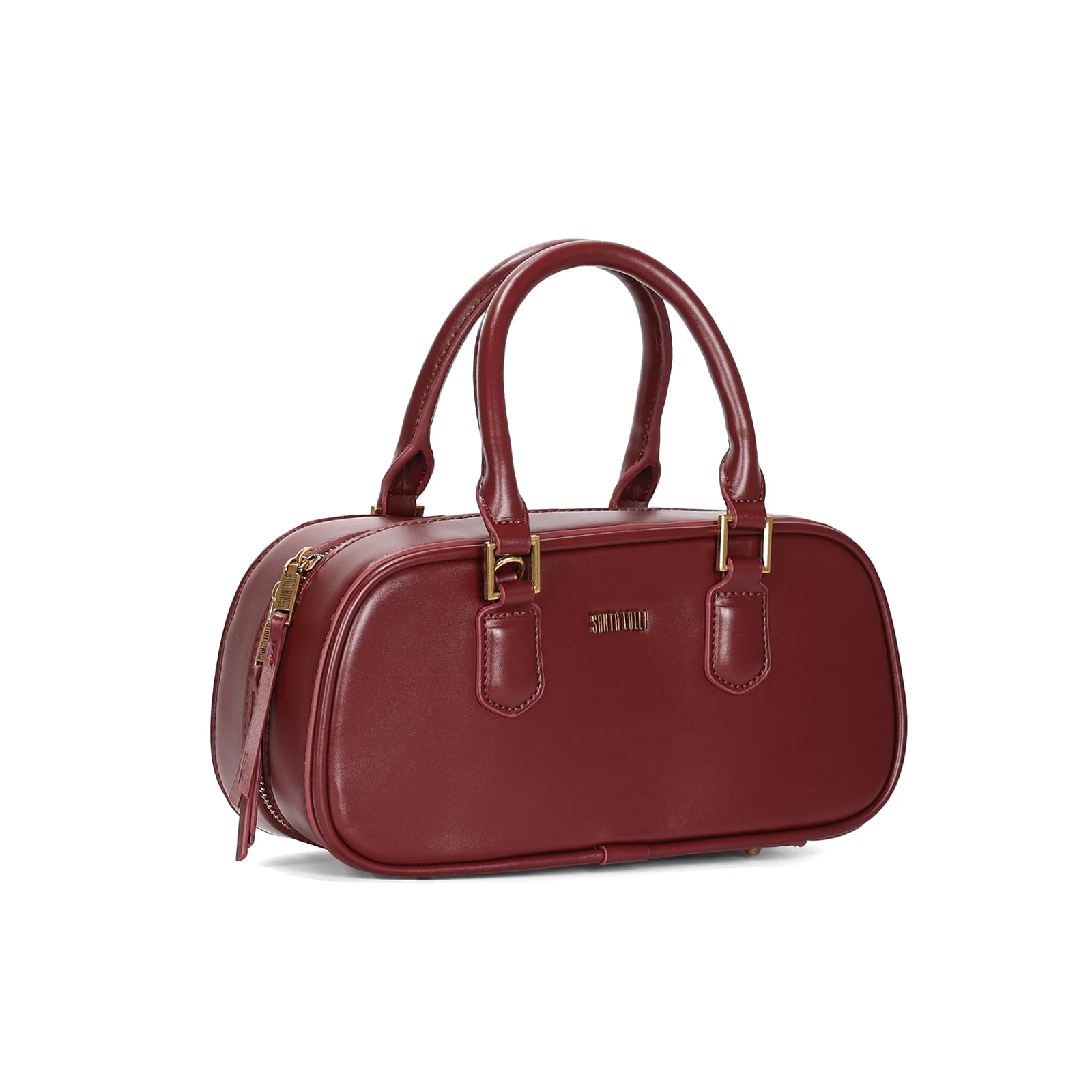 Bolsa Média Soft Estruturada Bordô Duas Alças - vista 2 de 3
