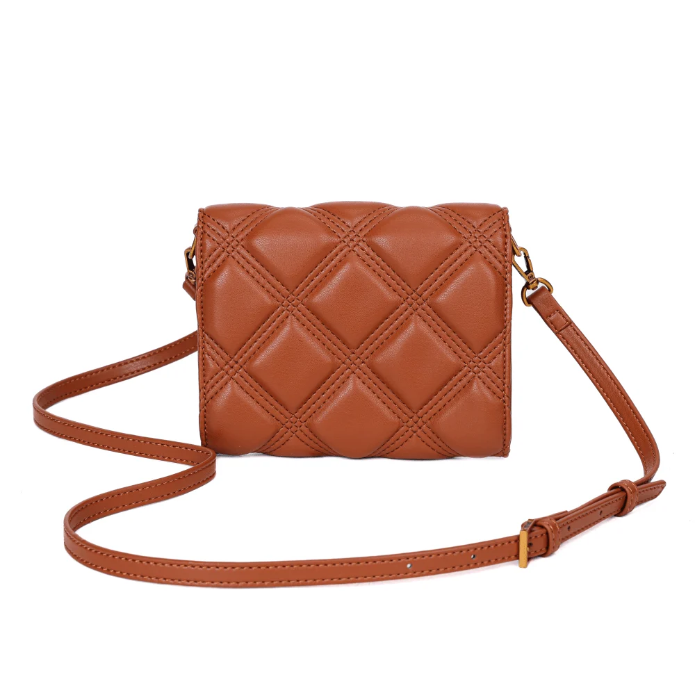 Bolsa Carteira Soft Marrom New Rust Alça Transversal - vista 4 de 5