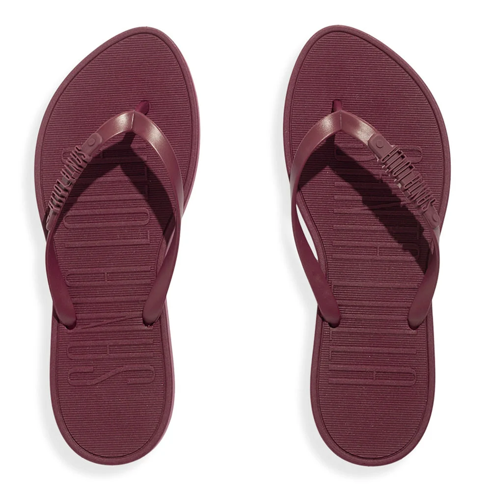 Chinelo Flip Flop Borracha Vermelho Merlot - vista 4 de 4